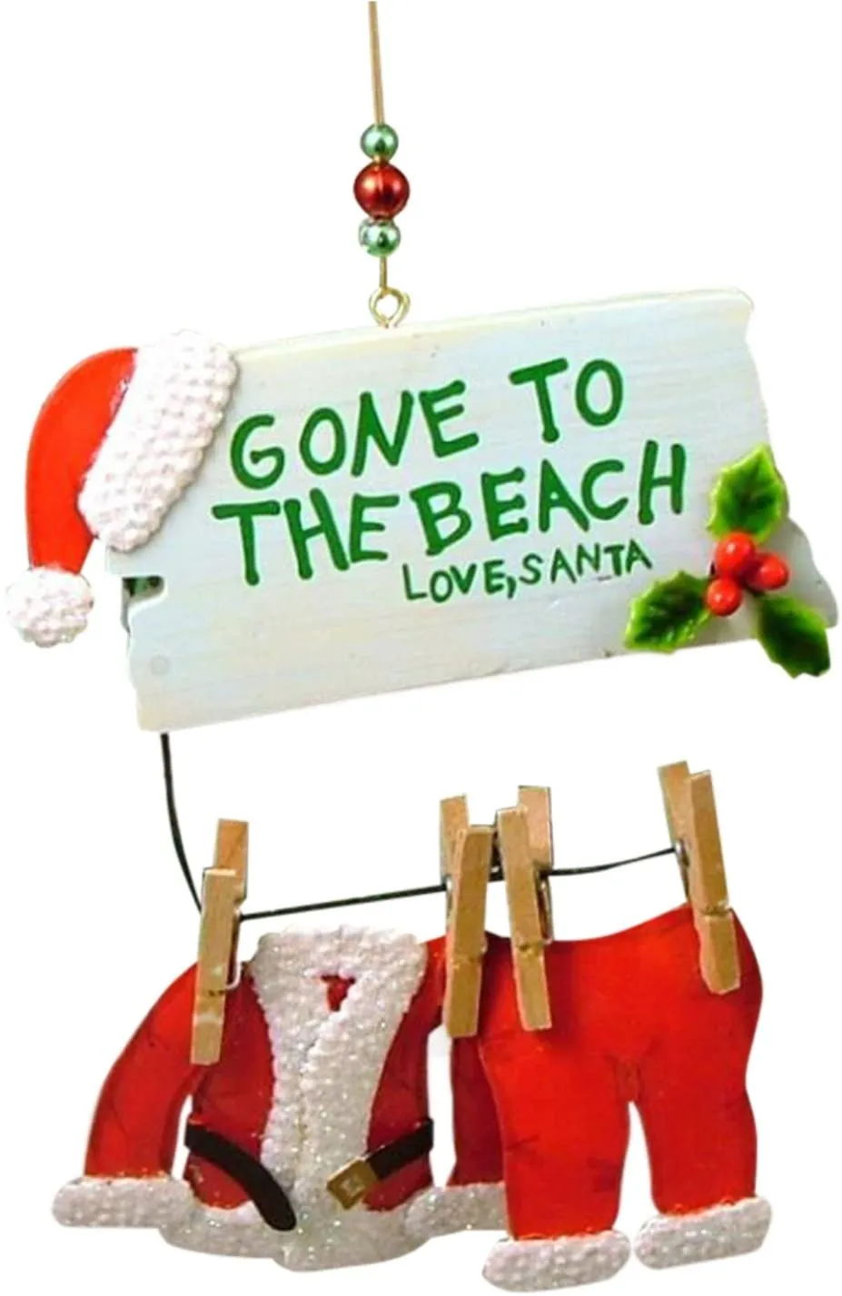 Cape Shore Santa Gone to The Beach Christmas Ornament