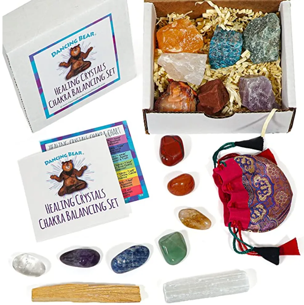 DANCING BEAR Healing Crystals Chakra Balance Kit