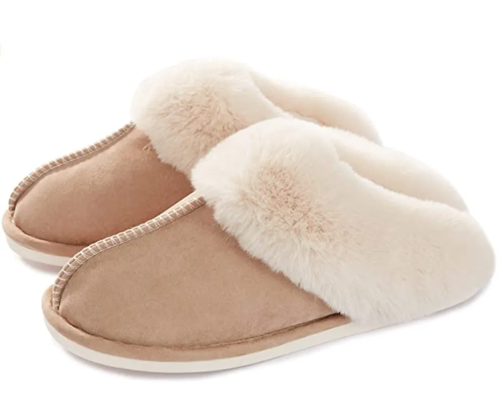 Donpapa Womens Slipper Memory Foam Fluffy Soft Warm Slip On House Slippers