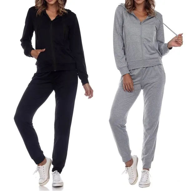 GBH 2-Pack Women's 2-Piece Hoodie Sweatshirt & Jogger Pants Set