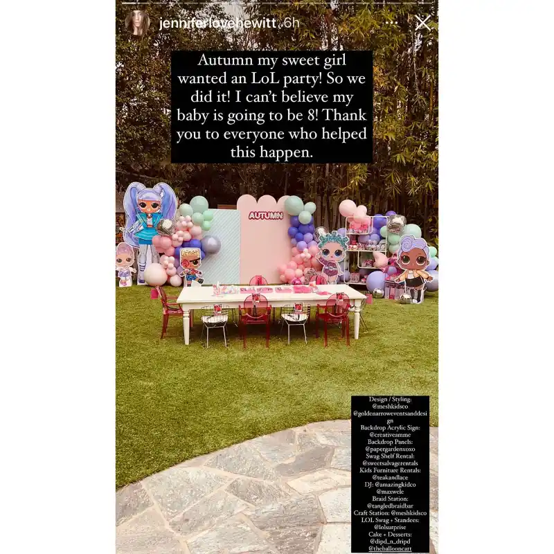 Inside Jennifer Love Hewitt’s 8th Birthday Party for Daughter Autumn: Photos