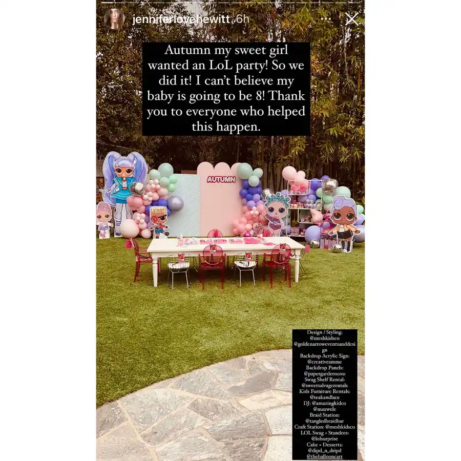 Inside Jennifer Love Hewitt’s 8th Birthday Party for Daughter Autumn: Photos