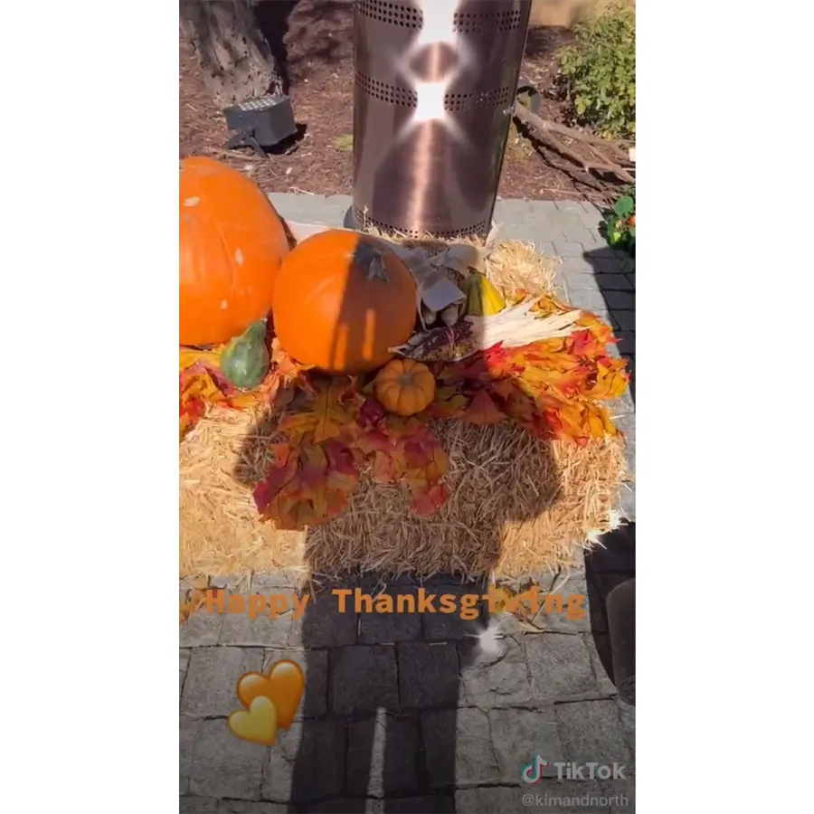 Kim Kardashian And North West TikTok 8 Kardashians Celebrate Thanksgiving