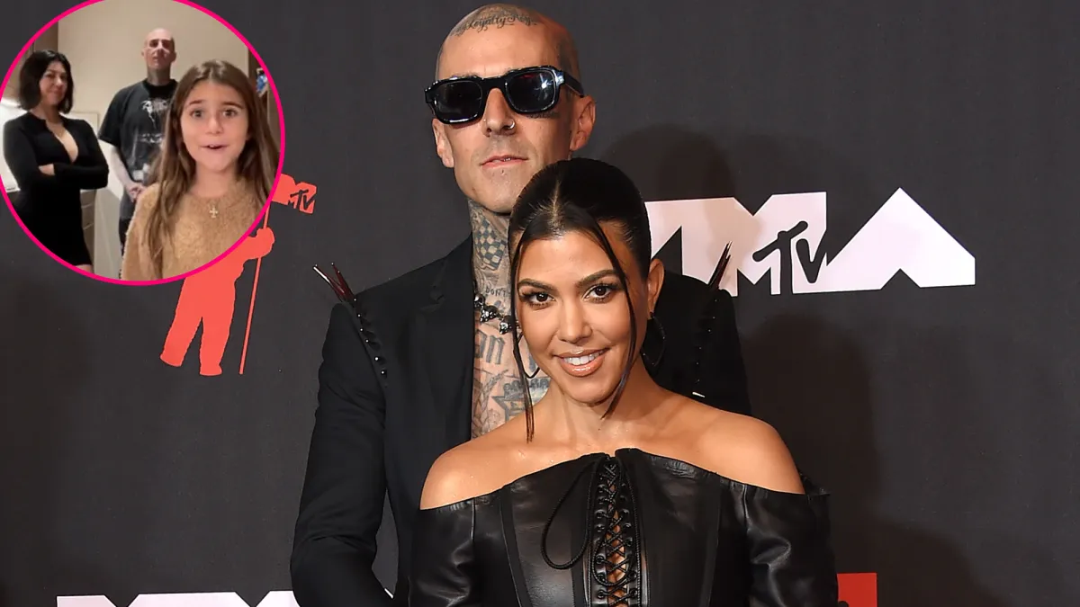 Kourtney Kardashian and Travis Barker Pack on the PDA in Cute TikTok With Her Daughter Penelope