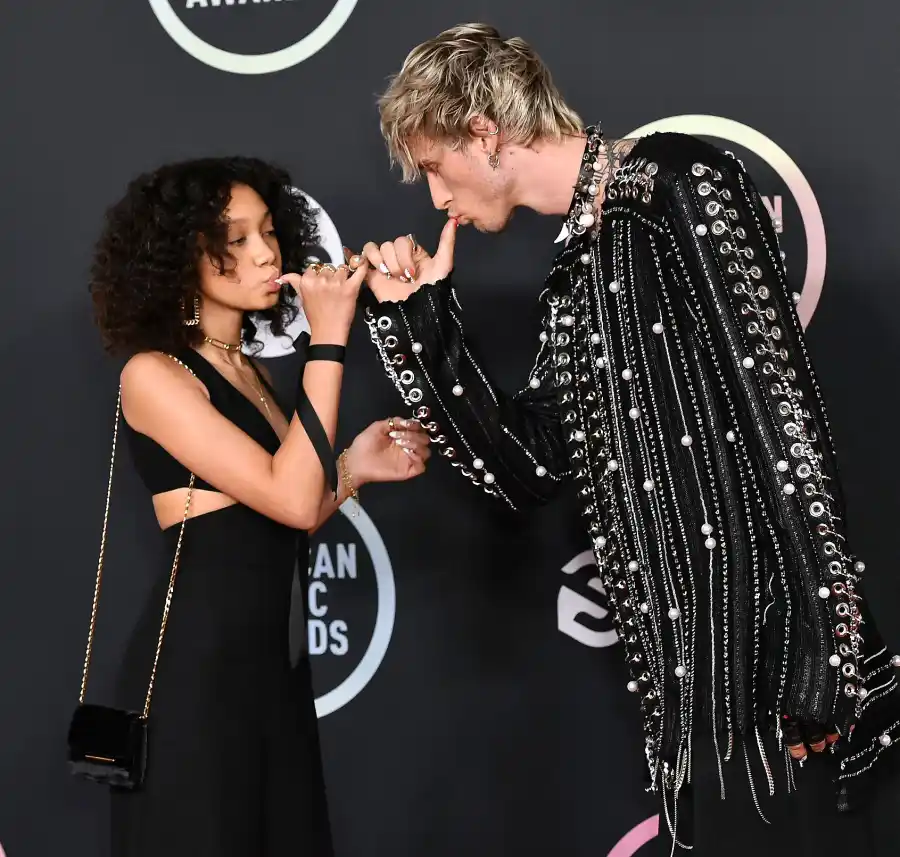 Machine Gun Kelly and daughter Casie Colson Baker 2021 American Music Awards Red Carpet 5