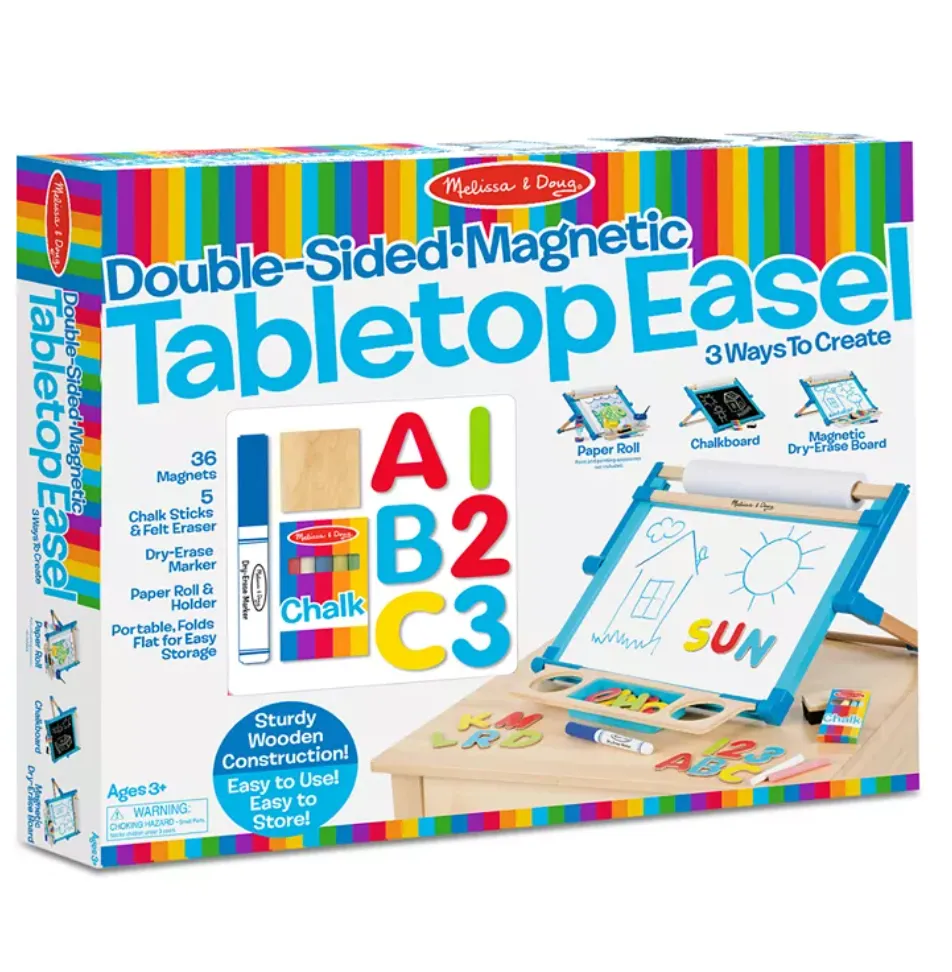 Melissa & Doug Double-Sided Magnetic Tabletop Easel