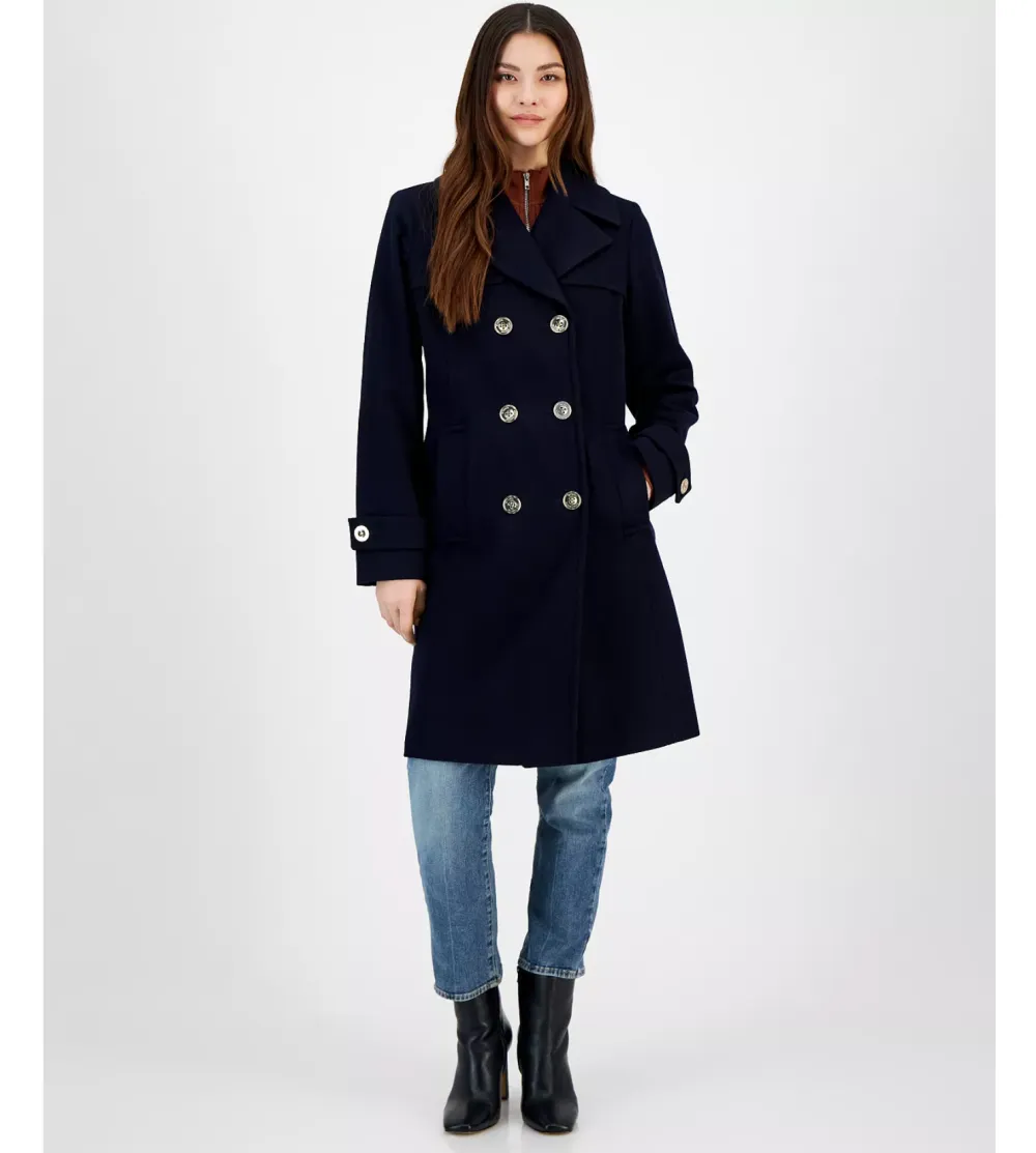 Michael Michael Kors Women's Double-Breasted Peacoat Coat