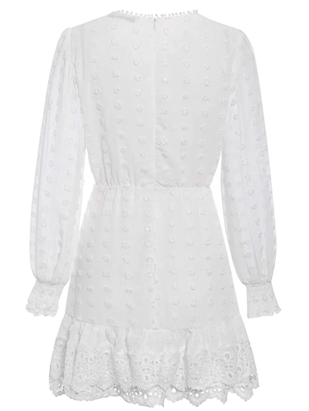 Miessial Women's Chiffon Ruffle Mini Dress