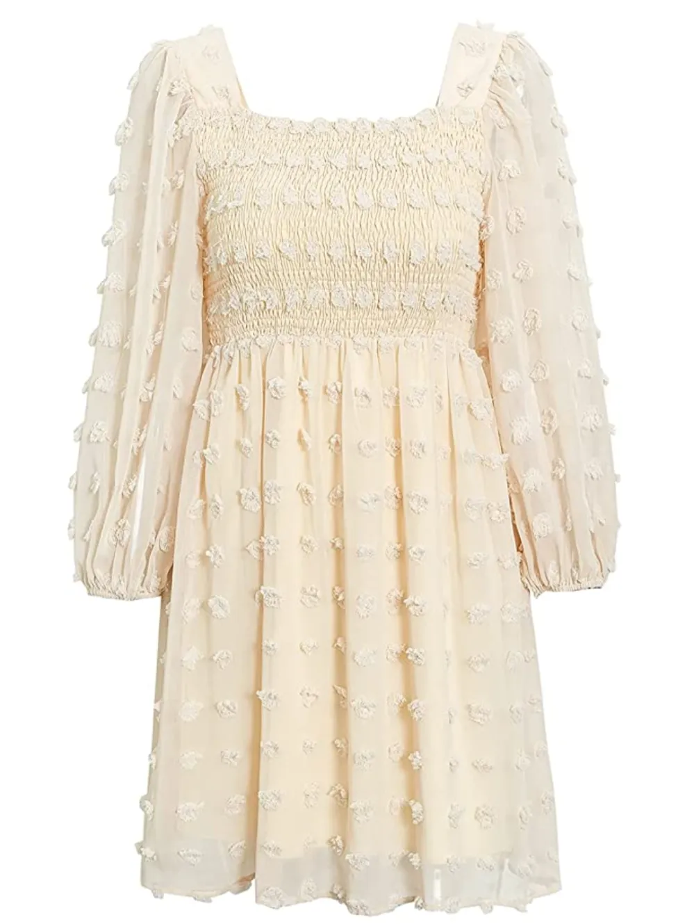 Miessial Women's Chiffon Ruffle Mini Dress