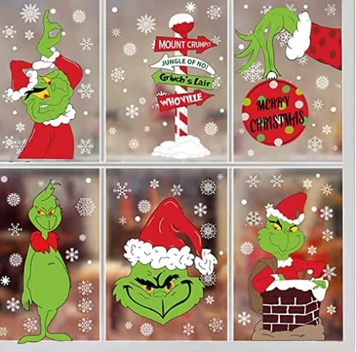 N/A Grinch Window Clings