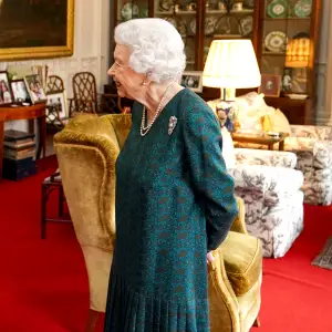 Queen Elizabeth II Holds Meeting at Windsor Castle Following Health Scare