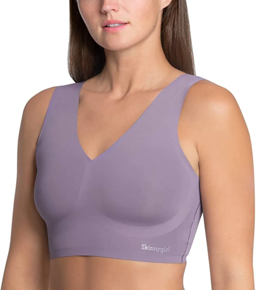 Skinnygirl 2 Pack V-Neck Laser Wirefree Everyday Comfort Lounge Bralette