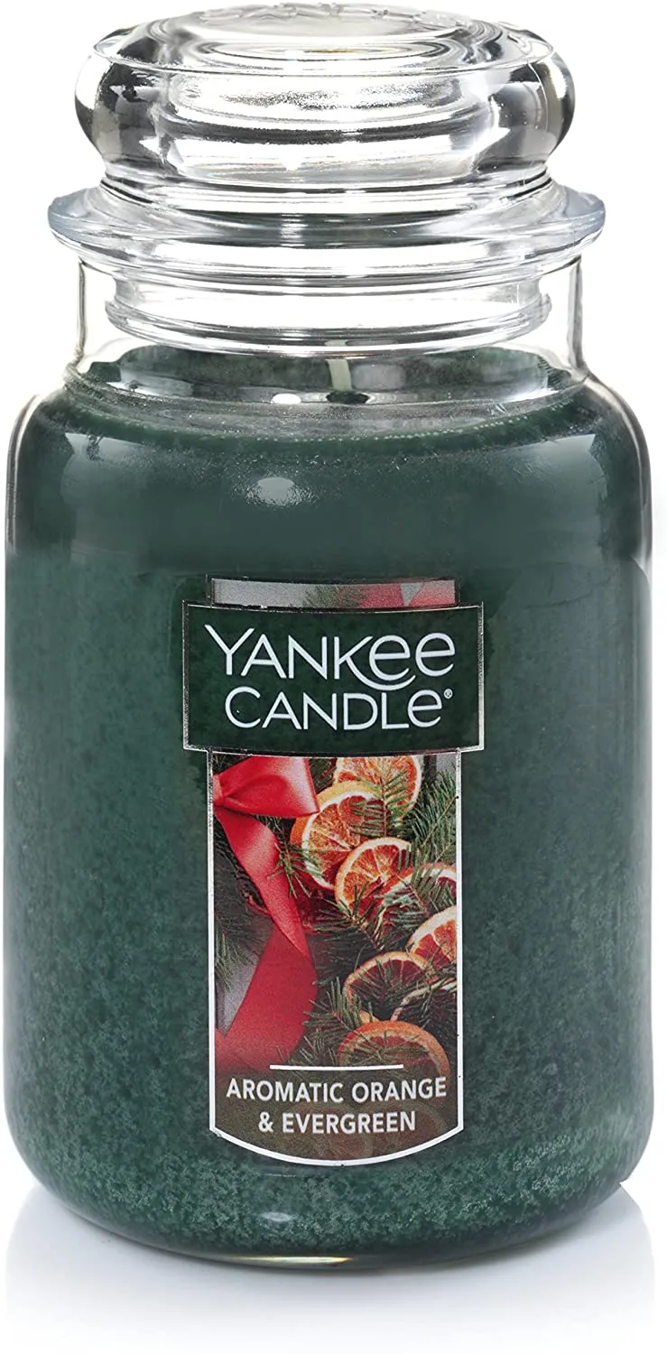 Yankee Candle Large Jar Candle, Aromatic Orange & Evergreen