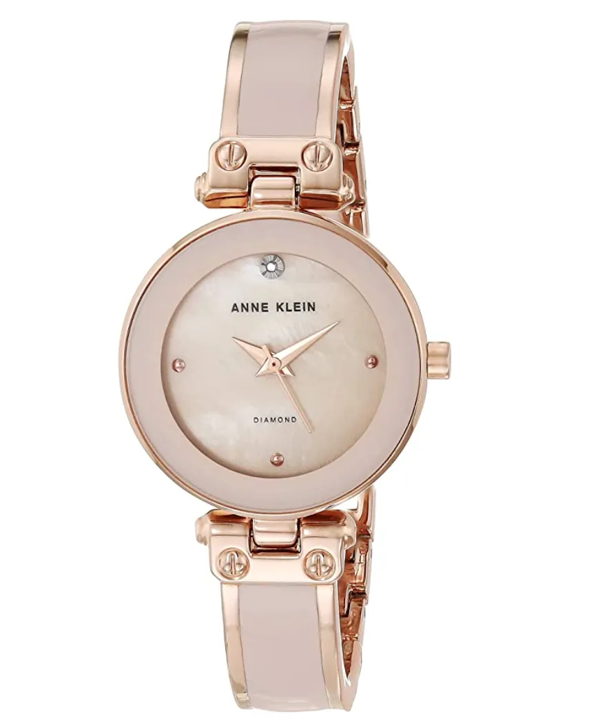 Anne Klein Women's Genuine Diamond Dial Bangle Watch