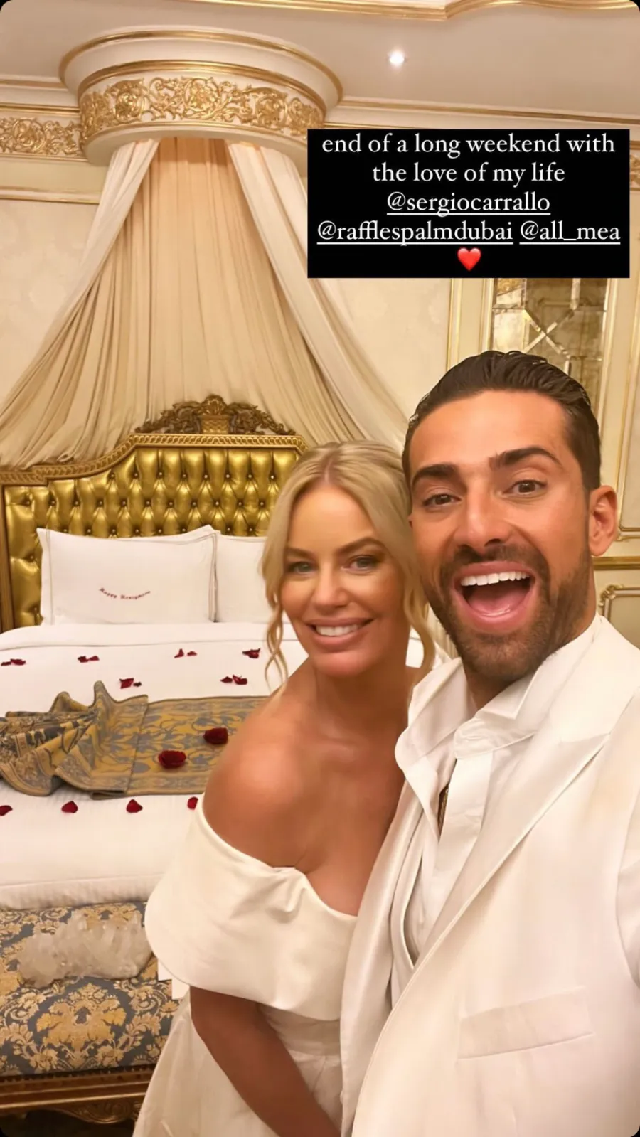 Caroline Stanbury and Sergio Carrallo are married.