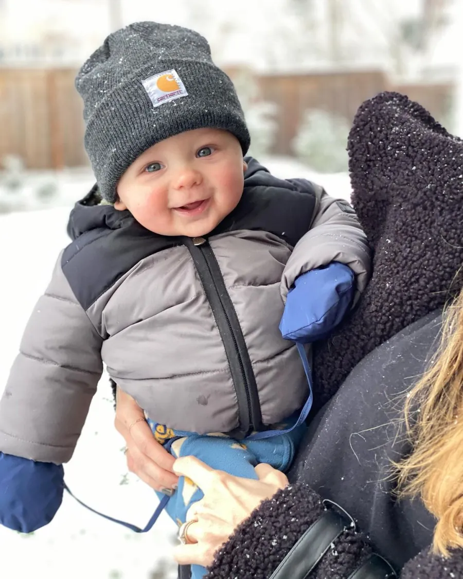 Celebrity Families Playing in the Snow in Winter 2021 Chris Lane