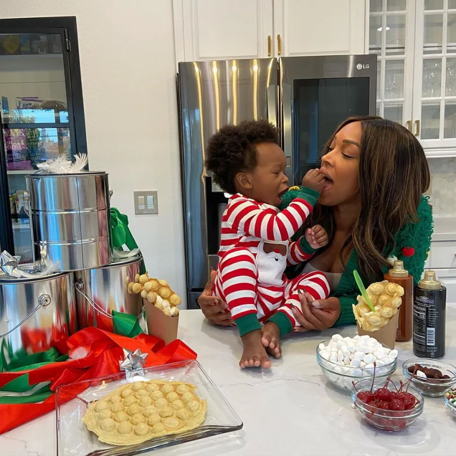 Celebrity Kids Rocking Festive Pajamas During 2021 Holiday Season Malika Haqq