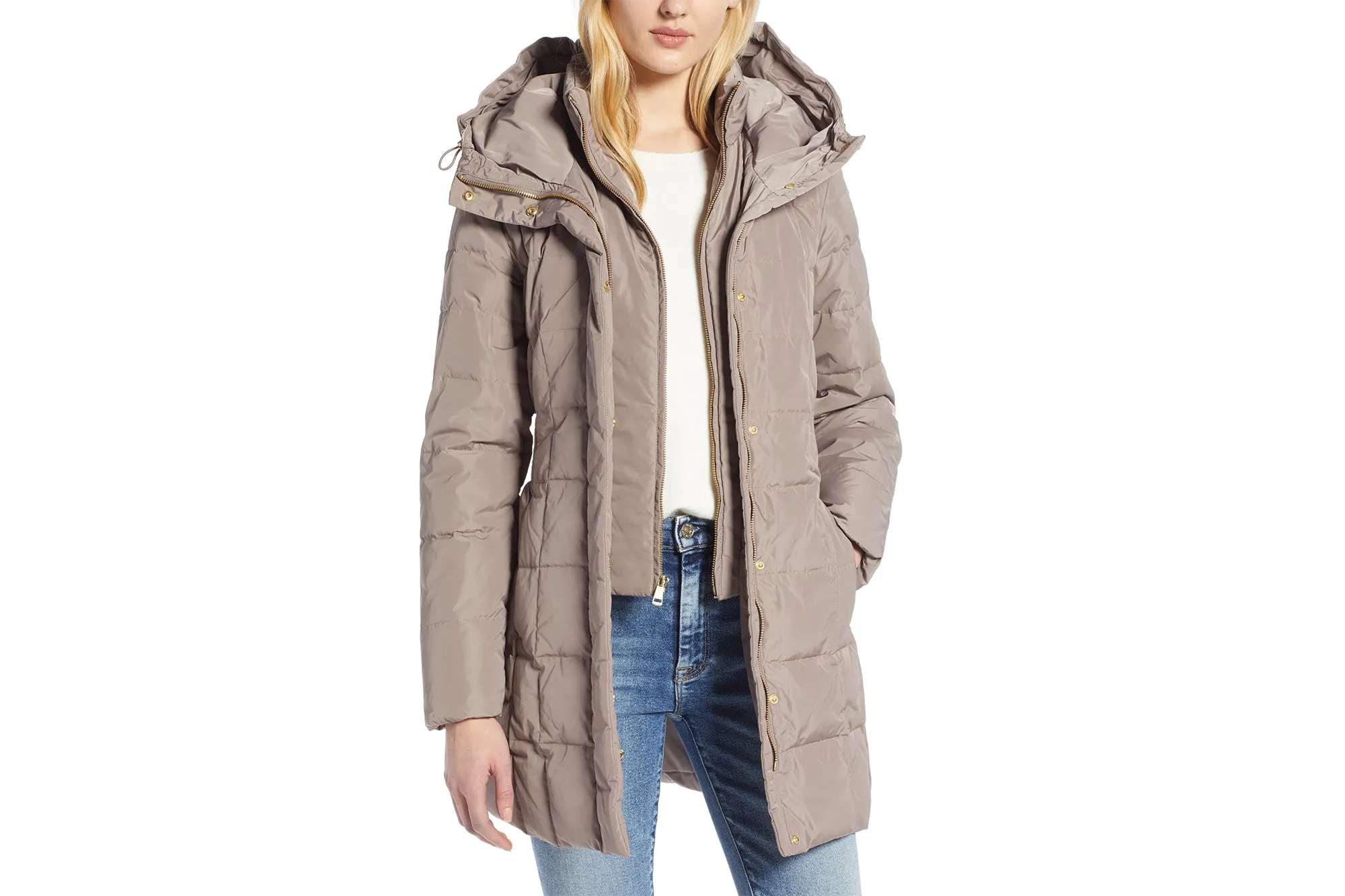 Cole Haan Hooded Down & Feather Jacket