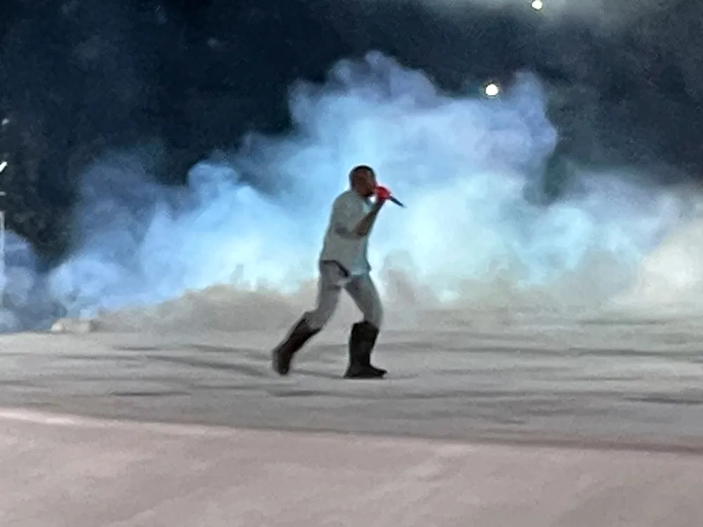 Kanye West Makes Urgent Plea for Kim Kardashian During Benefit Concert 2