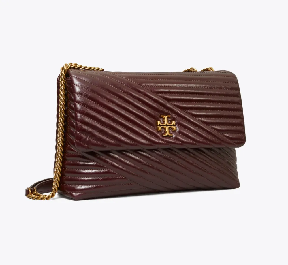 Kira Chevron Glazed Convertible Shoulder Bag