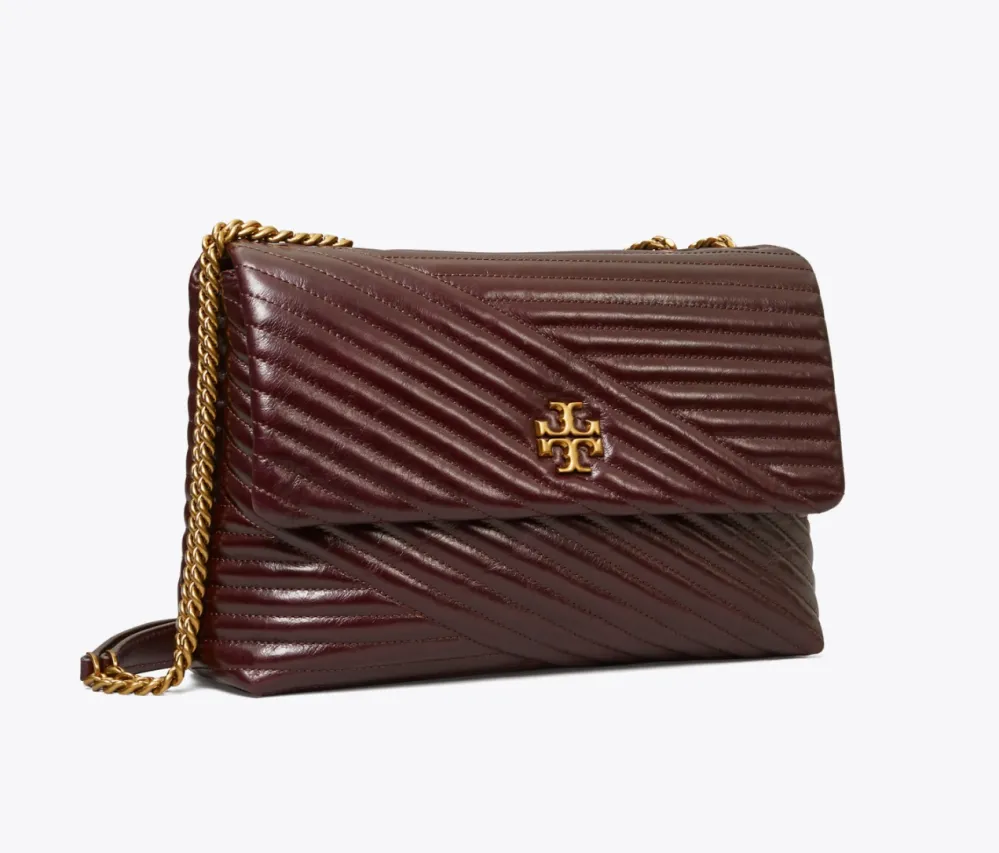 Kira Chevron Glazed Convertible Shoulder Bag