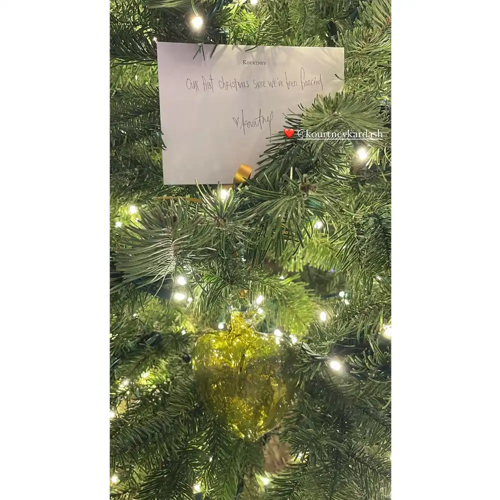 Kourtney Kardashian Pens Sweet Note for Travis Barker Before 1st Christmas as Fiances