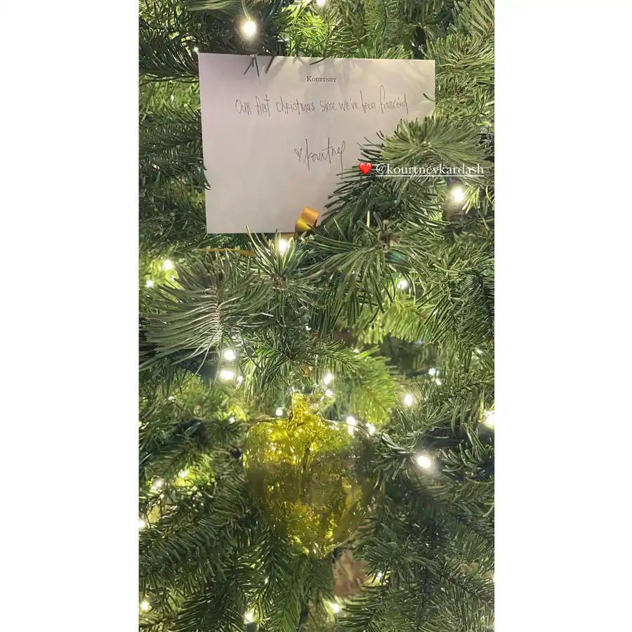 Kourtney Kardashian Pens Sweet Note for Travis Barker Before 1st Christmas as Fiances