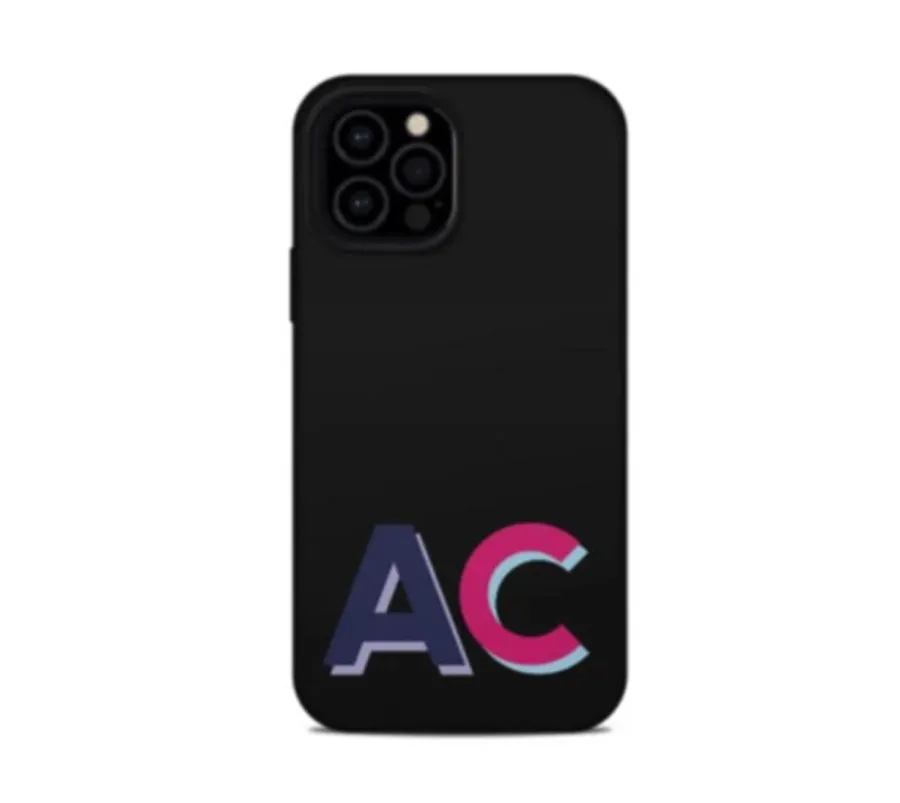 Minnie & Emma vegan leather colorful initial phone case