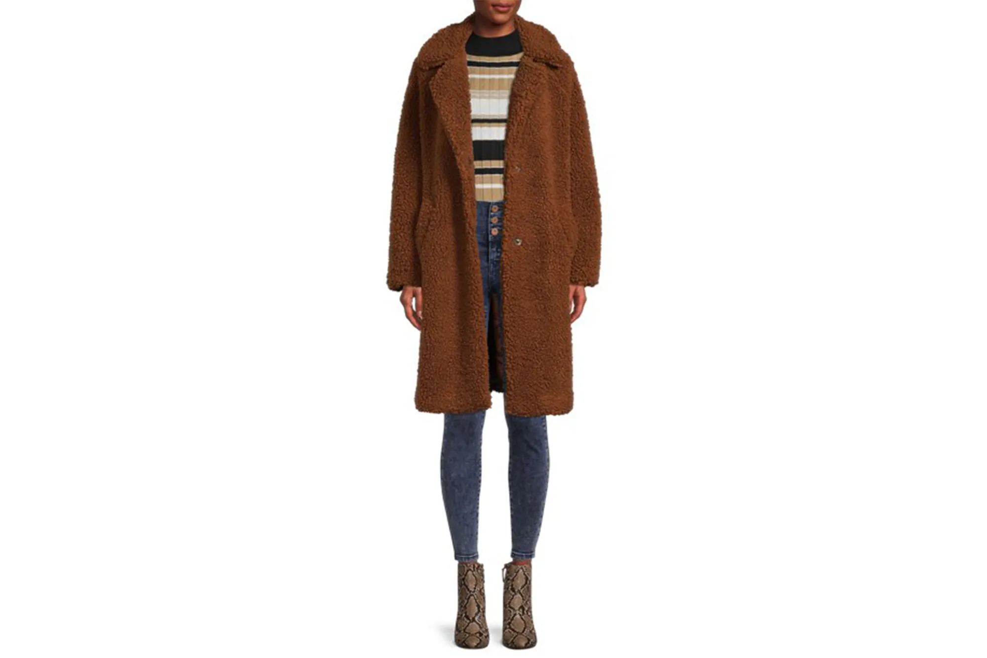 Lucky Brand Women's Faux Sherpa Coat
