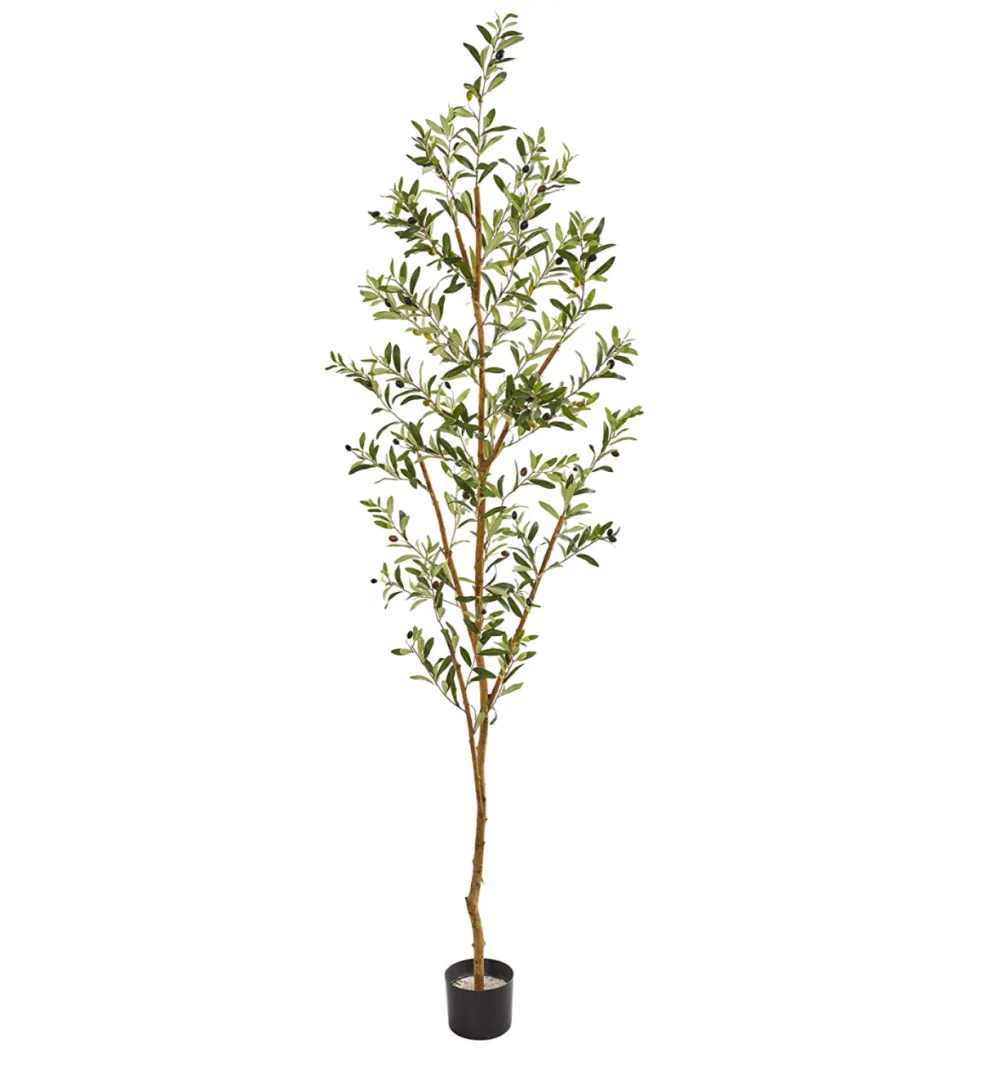 Nearly Natural 82&rdquo; Olive Artificial Silk Tree
