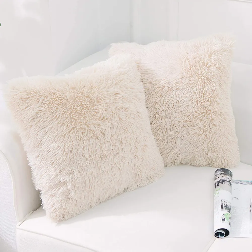 NordECO HOME Luxury Soft Faux Fur Cushion Covers
