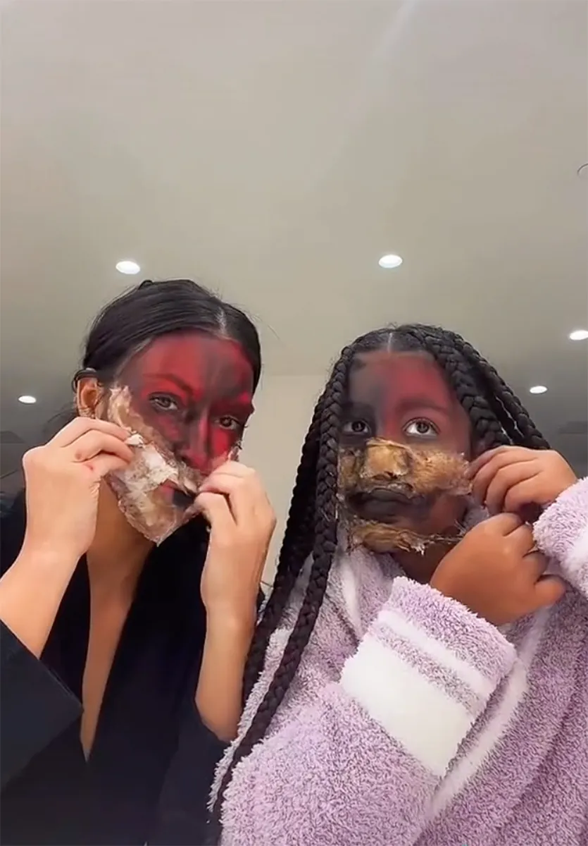 North West Is Officially an Expert at Costume Makeup See Her Transformation With Kim Kardashian