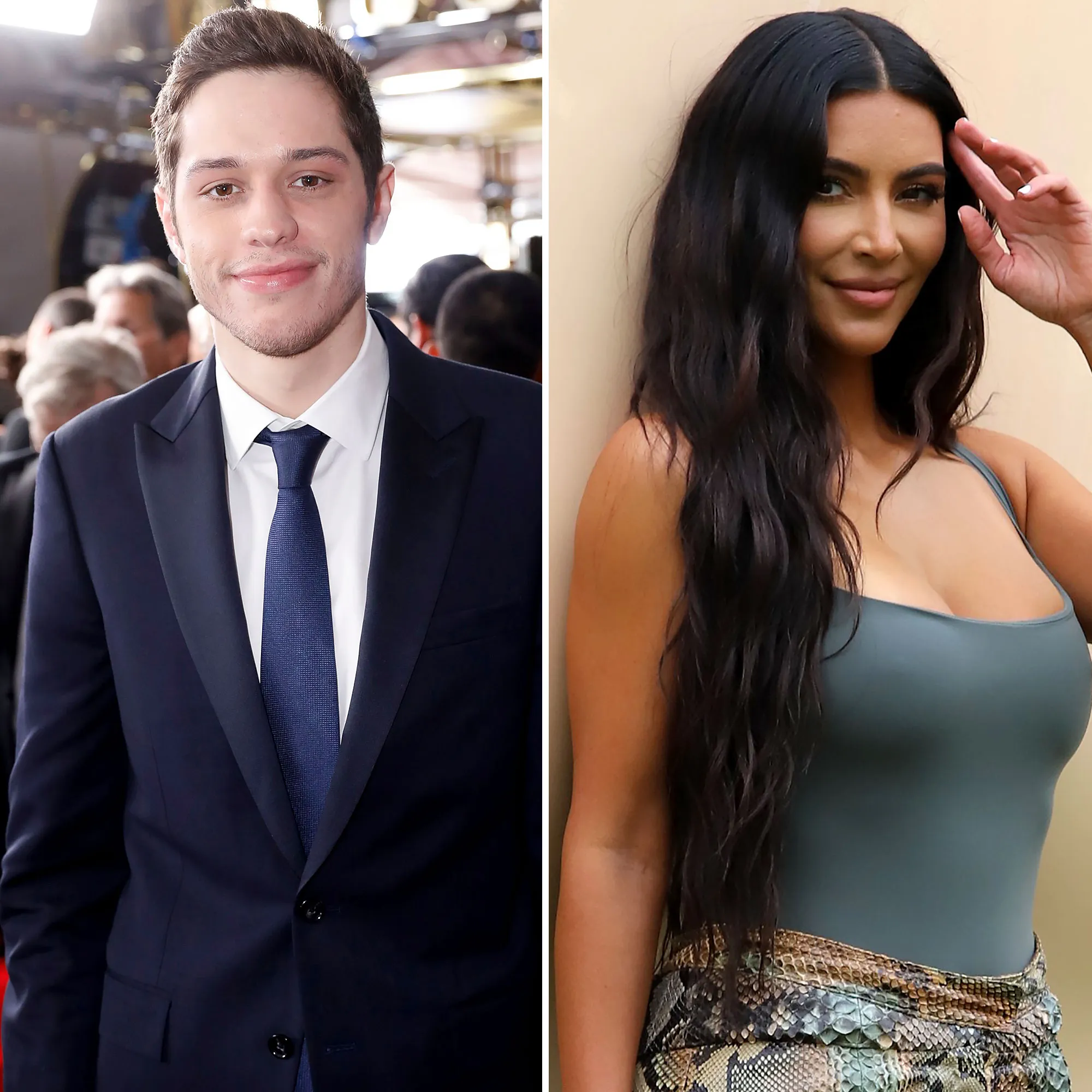 Pete Davidson Is All Smiles While Leaving Kim Kardashian's NYC Hotel