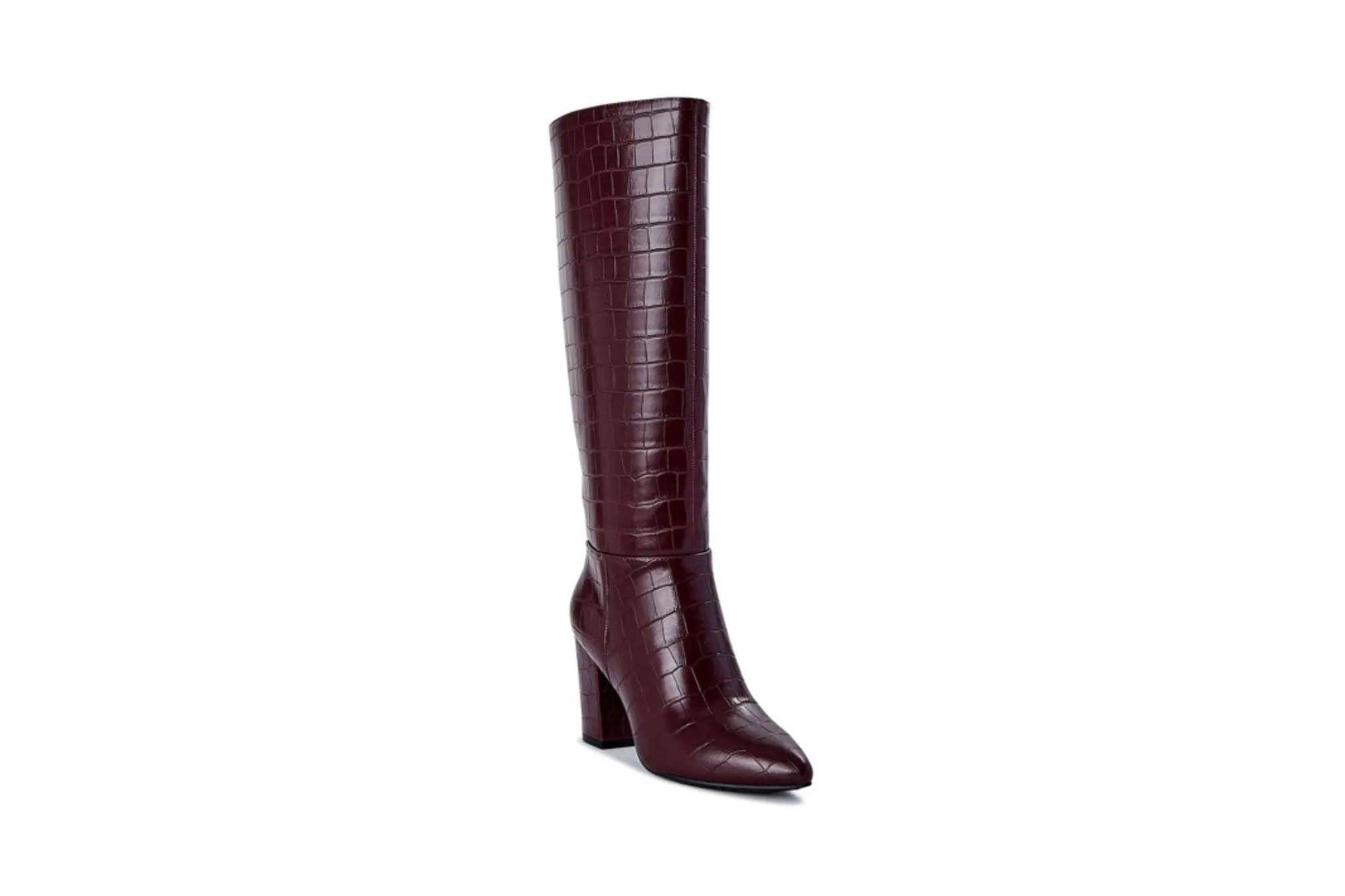 Scoop Women's Stove Pipe Knee High Croco Boots