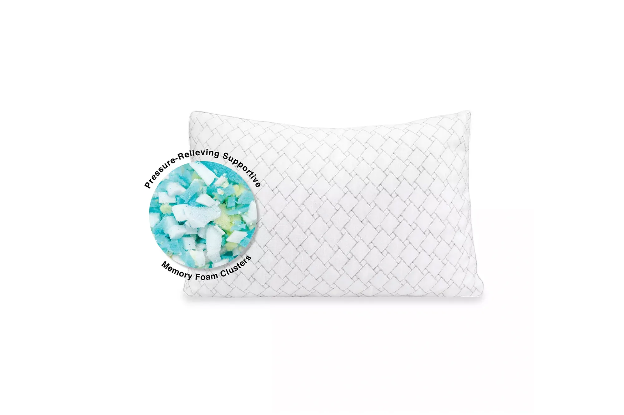 SensorPEDIC Wellness Collection Supportive Memory Foam Cluster Pillow