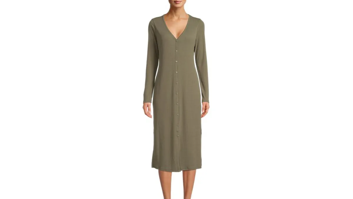 Sunset & Sixth Juniors' Button Down Knit Dress