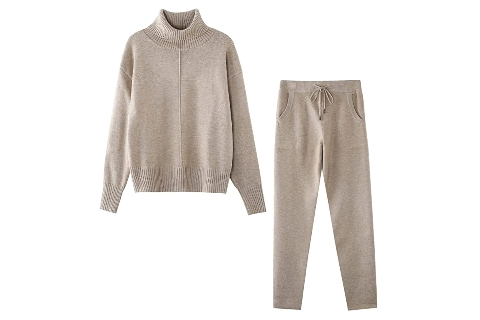 TAOVK Women's Knitted Sweater Suit 2 Piece Set