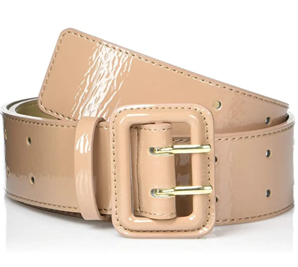 The Drop Women's @lisadnyc Patent Faux Leather Wide Belt