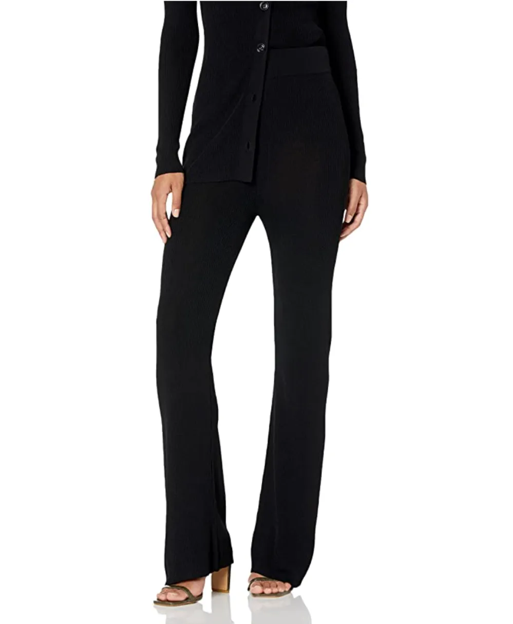 The Drop Women's Ellison Rib Flare Leg Sweater Pant