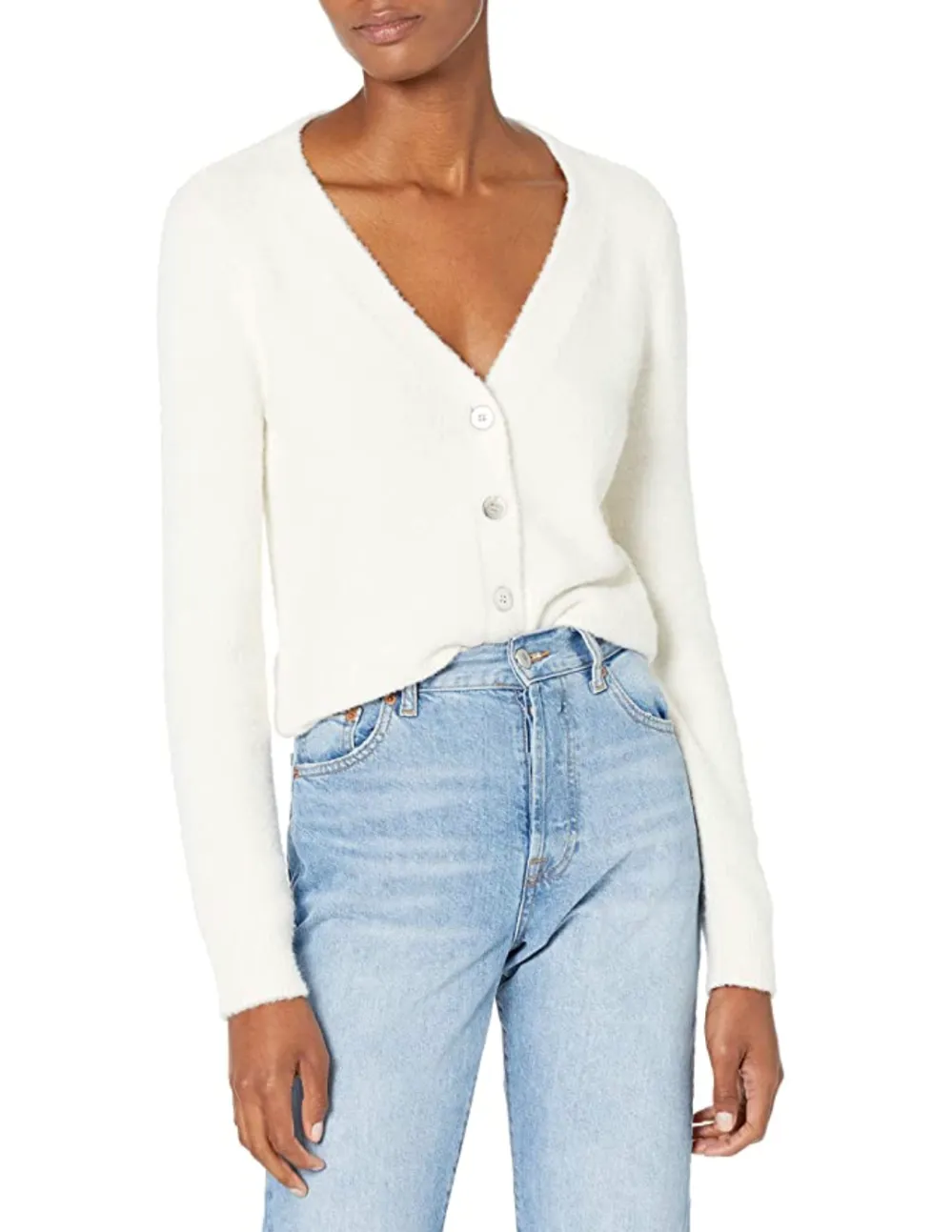 The Drop Women's Francine V-Neck Button Front Cozy Cardigan