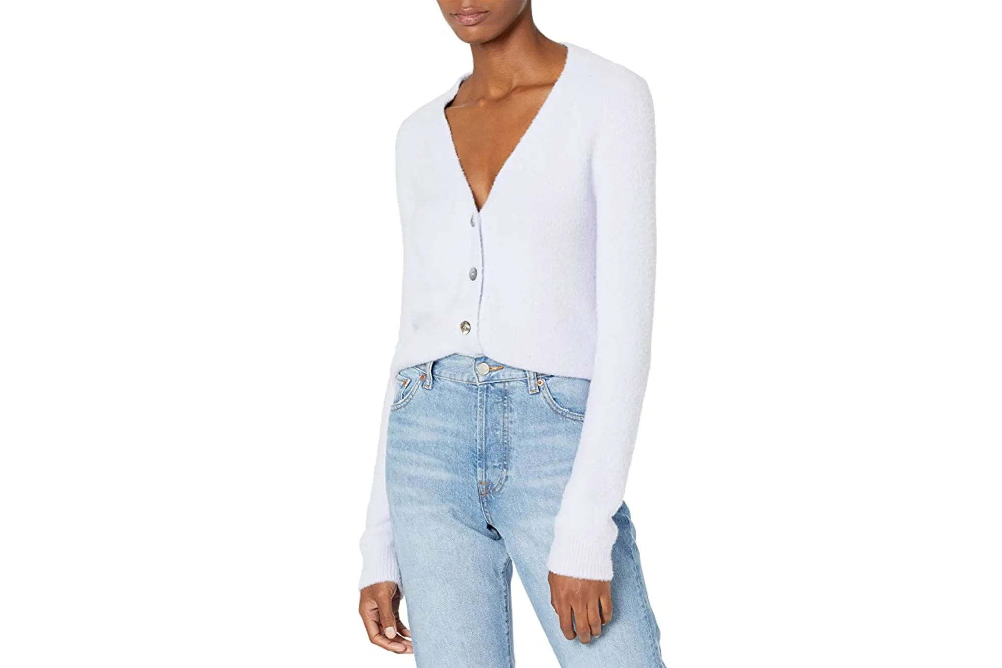 The Drop Women's Francine V-Neck Button Front Cozy Cardigan