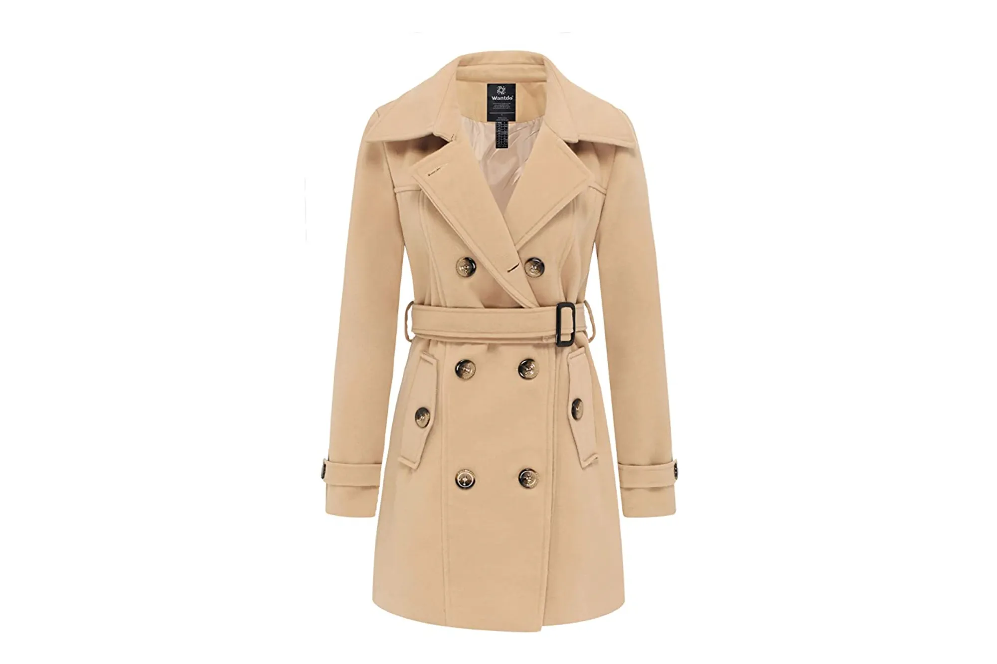 Wantdo Women's Double Breasted Pea Coat
