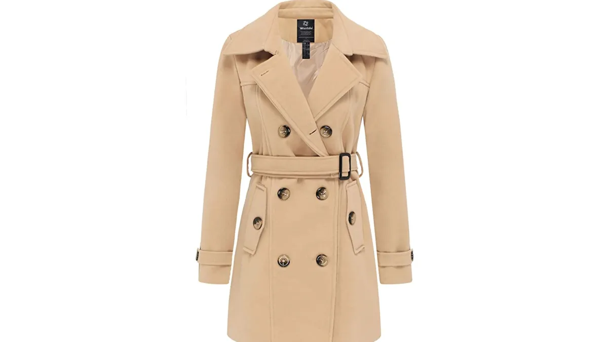 Wantdo Women's Double Breasted Pea Coat