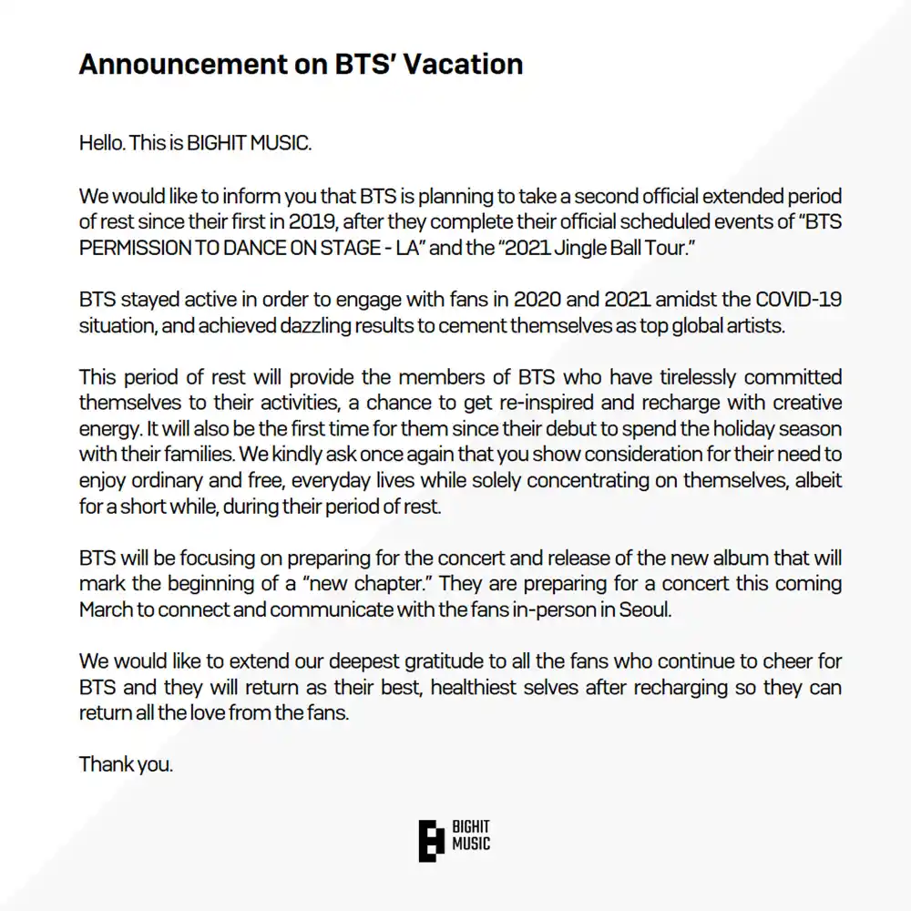 Why BTS is Taking Their 1st Break Since 2019
