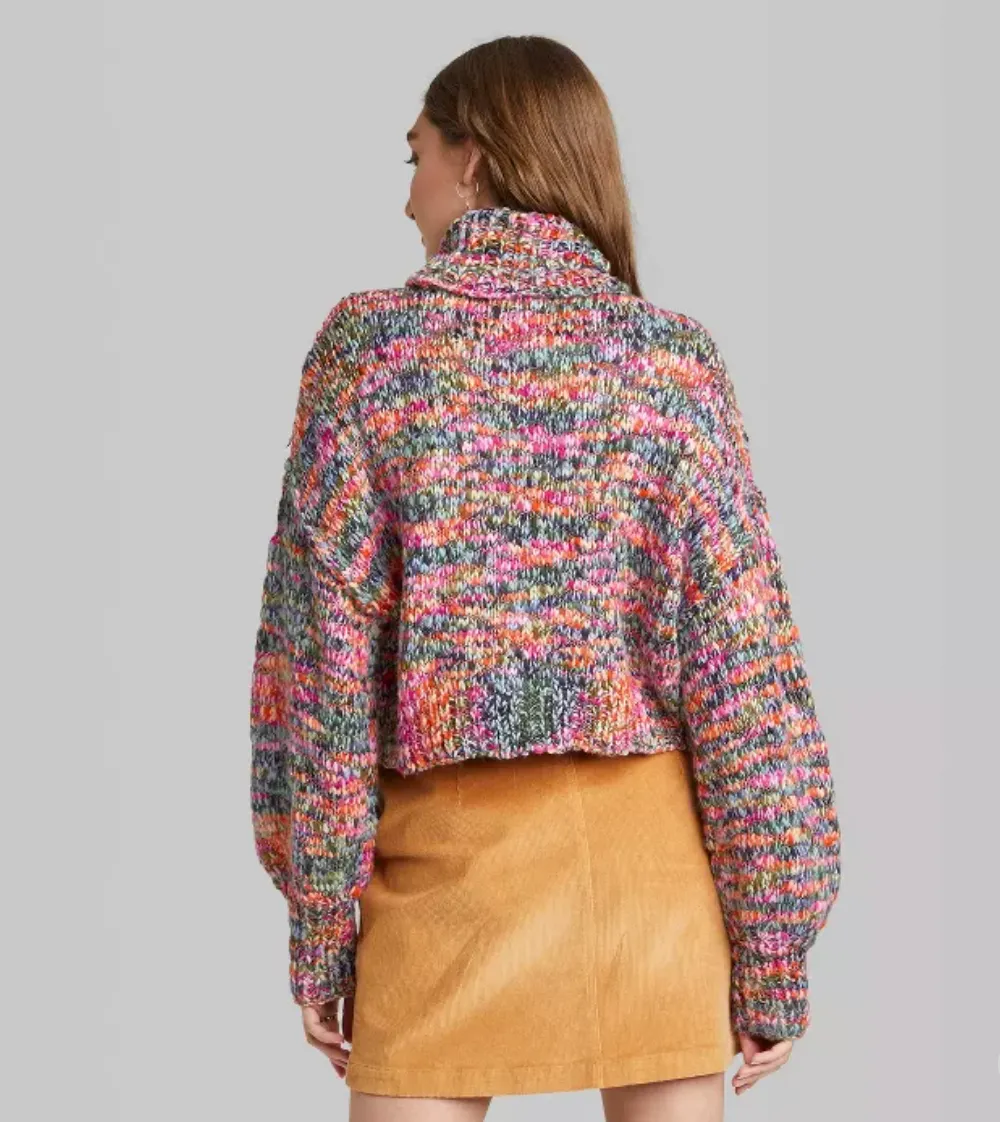 Wild Fable&trade; Women's Cropped Turtleneck Pullover Sweater