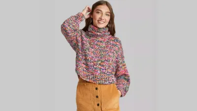 Wild Fable™ Women's Cropped Turtleneck Pullover Sweater