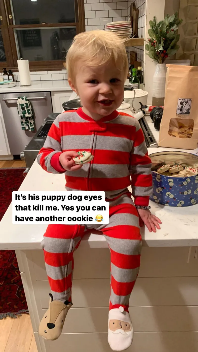 Audrey Roloff Celebrity Kids Rocking Festive Pajamas During 2021 Holiday Season