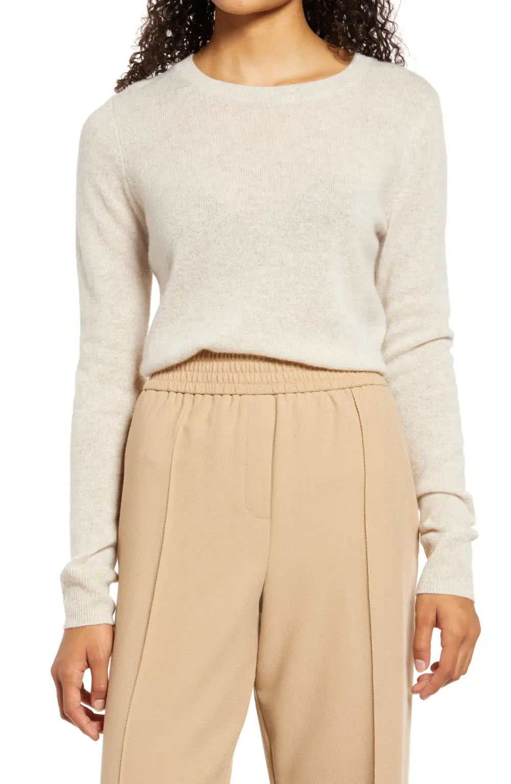 beige cashmere sweater