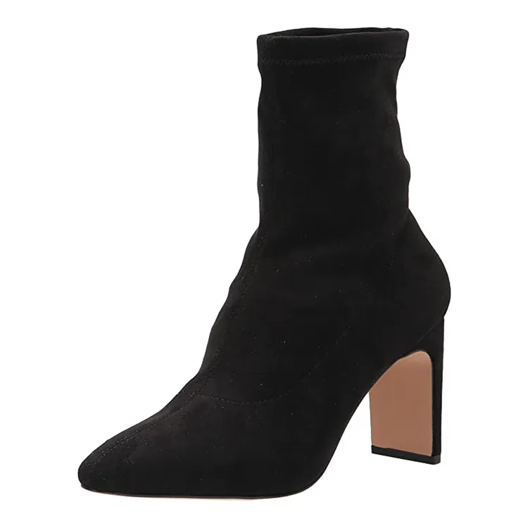 black, sock booties