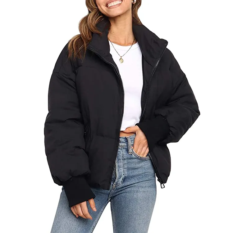 black puffer jacket